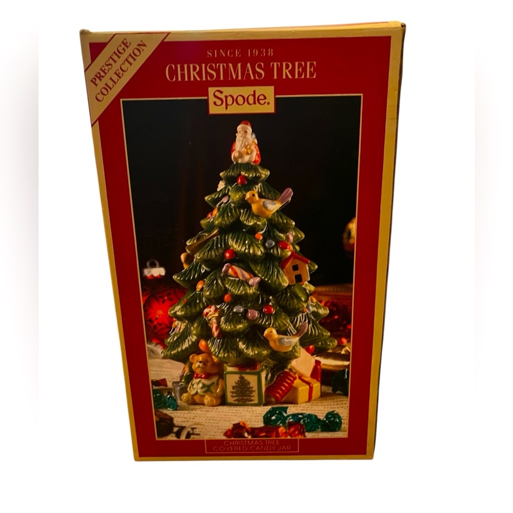 Spode Christmas Tree Covered Candy Jar • Prestige Collection • NIB